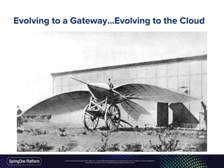 Unless otherwise indicated, these slides are © 2013-2016 Pivotal Software, Inc. and licensed under a Creative Commons Attribution-
NonCommercial license: http://creativecommons.org/licenses/by-nc/3.0/
Evolving to a Gateway...Evolving to the Cloud
13
 