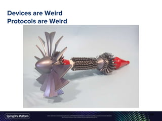 Unless otherwise indicated, these slides are © 2013-2016 Pivotal Software, Inc. and licensed under a Creative Commons Attribution-
NonCommercial license: http://creativecommons.org/licenses/by-nc/3.0/
Devices are Weird
Protocols are Weird
69
 