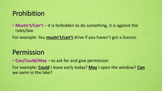 Modal verbs | PPTX