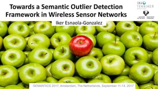 SEMANTiCS 2017, Amsterdam, The Netherlands, September 11-14, 2017
Towards a Semantic Outlier Detection
Framework in Wireless Sensor Networks
Iker Esnaola-Gonzalez
 