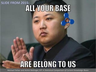 Michael Färber and Achim Rettinger, KIT: A Statistical Comparison of Current Knowledge Bases
 