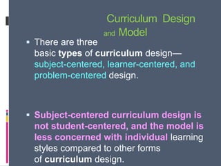 Curriculum Development - models | PPT