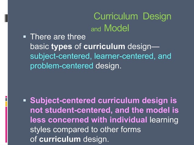 Curriculum Development - models | PPT