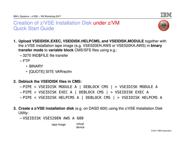 z/VSE Base Installation - Step by Step | PDF