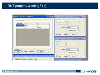 DUT properly working? (1)




© Copyright 2009                 6
 