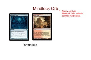 Mindlock Orb •   Nancy controls
                        Mindlock Orb. Alistair
                        controls Arid Mesa.




battlefield
 