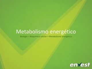 Metabolismo energético
Biologia > Bioquímica celular > Metabolismo energético
 