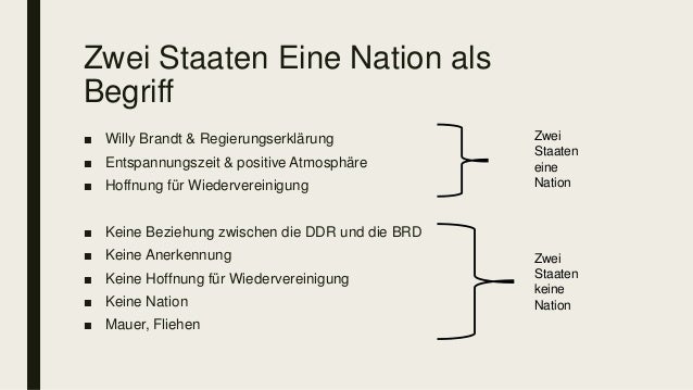 Zwei Staaten Eine Nation