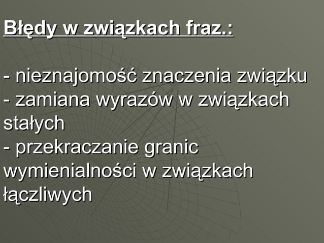 Zwiazki Frazeologiczne | PPT