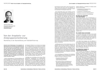 MENSCHEN I Berndl I Von der Angebots- zur Zielgruppenorientierung                                                                                                    Von der Angebots- zur Zielgruppenorientierung I Berndl I MENSCHEN



                                                                                                                           benssituationen gemacht haben, sehen für sich keine Vor-       Folgende Methoden zur Ermittlung von Bedarfen haben
                                                                                                                           teile im Besuch eines Kurses oder einer Maßnahme, sie          sich in der Praxis bewährt:
                                                                                                                           tendieren eher dazu, Situationen zu vermeiden, in denen         •	 Einzelinterviews mit TeilnehmerInnen
                                                                                                                           ihr vermeintlicher Schwachpunkt sichtbar wird.                     von Basisbildungsmaßnahmen

                                                                                                                             Auch Ludwig Kapfer legt bei seiner Definition von Mar-        •	 Fokusgruppen mit MultiplikatorInnen
                                                                                                                           keting den Fokus auf die Bedürfnisse und Sehnsüchte von         •	 Befragung von Erwachsenenbildungsanbietern
                                                                                                                           Menschen, bringt aber den Faktor Unternehmen stark ins
                                                                                                                                                                                           •	 Austausch mit TrainerInnen der Basisbildung
                                                                                                                           Spiel: „Marketing sorgt dafür, dass das Unternehmen vom
                                                                                                                           Markt her gestaltet wird. Marketing sorgt dafür, dass Wün-     Die Motive der Zielgruppen
                                                                                                                           sche, Hoffnungen und Sehnsüchte aller Menschen im              sind unterschiedlich
                                                                                                                           Markt ermittelt, gesammelt, ernst genommen und bei al-          Was bewegt Menschen, einen Basisbildungskurs zu
                                                                                                                           len Planungen beachtet werden.“ (Kapfer, 2005b, S. 2) Kap-     besuchen? Welche Motivation gibt es, den schwierigen
                                                                                                                           fers Modell ist ein ganzheitliches Modell, das sich auch im    ersten Schritt zu wagen? Die Erfahrungen mit Kursteil-
                                                                                                                           Non-Profit- und im Bildungsbereich als zielführendes In-       nehmerInnen haben gezeigt, dass Basisbildung nicht
                                                                                                                           strument bewährt hat. Im Mittelpunkt der Betrachtungen         Selbstzweck ist, sondern ein Transportmittel, um Ziele
                                                                                                                           stehen die Bedürfnisse und Motive der Menschen. Diese          zu erreichen. Vom sicheren Beherrschen der Kulturtech-
                                                                                                                           Bedürfnisse zu kennen und danach alle Angebote und             niken erwarten sich unsere TeilnehmerInnen einiges:
Alfred Berndl                                                                                                              Maßnahmen auszurichten, ist der Kern dieses Marketing-         Einen Lehrabschluss zu schaffen, keine Angst vor dem
Teilprojektkoordinator im Projekt                                                                                          Konzeptes. Ein erster Schritt dieses Modells ist ein Wech-     Entdecktwerden zu haben, die Kinder in der Schule un-
In.Bewegung, ISOP GmbH                                                                                                     sel des Blickwinkels: Weg von einem standardisierten und       terstützen zu können, einen Arbeitsplatz zu finden oder
alfred.berndl@isop.at                                                                                                      bildungsbürgerlichen Verständnis dafür, was Menschen           ihn zu behalten, sich nicht mehr „dumm“ zu fühlen. Das
                                                                                                                           lernen sollen, hin zu bedürfnisorientieren, flexibel auf die   bedeutet für die Kommunikation: Der Erwerb der Basis-
                                                                                                                           Bedarfe der Lernenden eingehenden Maßnahmen. Dieses            bildung unterstützt dich bei der Erreichung deiner per-
                                                                                                                           Ernstnehmen der Bedarfe der Menschen mit niedriger Bil-        sönlichen Ziele.
                                                                                                                           dung ermöglicht einen Einstieg in das lebensbegleitende
                                                                                                                           Lernen und leistet damit einen wichtigen Beitrag zur sozi-     Der erhoffte Nutzen entscheidet
                                                                                                                           alen Gerechtigkeit und Chancenangleichung. Marketing ist         Es ist wichtig, zwischen dem erwarteten und dem erhoff-

Von der Angebots- zur
                                                                                                                           somit mehr als das Erstellen einer Broschüre zur Kursbe-       ten Nutzen zu unterscheiden. Der Nutzen, den Teilneh-
                                                                                                                           werbung oder einer Presseaussendung zum Welttag der Al-        merInnen von einer Maßnahme erwarten, stimmt mit dem
                                                                                                                           phabetisierung. Es muss gelebt werden in dem Bestreben,        überein, was im Prospekt versprochen oder in einem Ver-
Zielgruppenorientierung                                                                                                    das bestmögliche Produkt mit der größtmöglichen Quali-
                                                                                                                           tät zu entwickeln. Die Kenntnis der Bedarfe der KundInnen
                                                                                                                                                                                          trag vereinbart wurde. Dieser Nutzen muss geliefert wer-
                                                                                                                                                                                          den, ansonsten gibt es Kritik und Reklamation.

Marketing in der Basisbildung und Alphabetisierung                                                                         und das Wissen um die Auswirkungen fehlender Basisbil-
                                                                                                                           dung in vielen anderen Lebensbereichen ist dabei der Aus-        Der erhoffte Nutzen hingegen wird nicht deklariert, er
                                                                                                                           gangs- und Mittelpunkt.                                        steht in keinem Prospekt oder scheint in keinem Vertrag
                                                                                                                                                                                          auf. Bildungserwerb bringt eine (erhoffte) erhöhte Akzep-
                                                                                                                            Im Bildungsbereich hat sich die Orientierung an den Be-       tanz, bessere Chancen, mehr Anerkennung oder sogar
Analysiert man die Bewerbungen von Kursangeboten von         nur Verkaufen, Verkaufen ist nur die Spitze eines Eisbergs,   dürfnissen noch nicht ganz durchgesetzt. Produkte und          mehr Liebe. Dieser Nutzen wird wahrscheinlich nicht so
Bildungsanbietern der Basisbildung und Alphabetisierung,     der sich Marketing nennt. Der Gesamtprozess des Marke-        Angebote werden noch immer meist nach Förderschwer-            offen ausgesprochen, spielt aber eine große Rolle bei der
fällt auf, dass nach wie vor die angebotenen Leistungen      tings ist letztlich eine Denkhaltung, die das gesamte un-     punkten bzw. Segmentierungen der Zielgruppe nach de-           Wahl von Leistungen und Produkten.
sehr stark nach außen kommuniziert werden. Vereinfacht       ternehmerische Handeln beeinflusst. Die klassische De-        mografischen Aspekten (Alter, Region, Geschlecht) entwi-
gesagt konzentrieren sich viele Bildungsanbieter vor al-     finition von Marketing zielt sehr stark auf den Aspekt der    ckelt und angeboten. Die Orientierung nach Bedürfnissen        Ein erfolgreiches Angebot ist
lem in der Akquise von TeilnehmerInnen zu stark auf ihre     Befriedigung von Kundenbedürfnissen ab: „Marketing ist        der Zielgruppen bedeutet eine vollkommene Veränderung          teilnehmerInnenzentriert
Angebote und zu wenig auf den Nutzen und die Motive der      ein Prozess im Wirtschafts- und Sozialgefüge, durch den       der Produktenwicklung und der strategischen Ausrichtung          Sind die Bedarfe und Hoffnungen des Zielgruppenseg-
Menschen. Anbieter, die die Motive und Bedarfe der po-       Einzelpersonen und Gruppen ihre Bedürfnisse und Wün-          von Bildungsinstitutionen.                                     ments, das wir ansprechen möchten, so gut wie möglich
tenziellen KursteilnehmerInnen kennen, analysieren und       sche befriedigen, indem sie Produkte und andere Dinge                                                                        analysiert, fließen die gewonnenen Erkenntnisse in die
in der Planung und Durchführung von Kursmaßnahmen            von Wert erzeugen, anbieten und miteinander tauschen.“         In der Beschäftigung mit Marketing in der Basisbildung        Entwicklung der Kurse und Maßnahmen ein. Auch dort
mitbedenken, legen den Grundstein für ein für die Ziel-      (Kotler / Armstrong / Saunders / Wong, 2007, S. 30)           haben sich folgende Punkte als Schlüsselbereiche für eine      stellen wir die TeilnehmerInnen in den Mittelpunkt. Der
gruppe annehmbares Angebot.                                                                                                erfolgreiche Planung von Maßnahmen erwiesen:                   Weg zur erfolgreichen Vermittlung von Bildungsinhalten
                                                               Beschäftigt man sich allerdings mit den Themen Öffent-                                                                     führt über die Fokussierung und Transparenz der indivi-
                                                                                                                            •	 Eine genaue Analyse des Umfeldes
 Es gibt in Einrichtungen der Erwachsenenbildung wohl        lichkeitsarbeit, Sensibilisierung und TeilnehmerInnen-                                                                       duellen Stärken. Viele TeilnehmerInnen kommen mit sehr
                                                                                                                               ist für die Kommunikation und
kaum einen Begriff, der so ambivalent betrachtet wird wie    akquisition in der Basisbildung, merkt man rasch, dass                                                                       wenig Selbstvertrauen in die eigenen Lernfähigkeiten zum
                                                                                                                               Angebotsplanung unerlässlich.
der des Marketings, leitet er sich doch von dem im Neoli-    es grundsätzlich eine auf die Zielgruppen zugeschnittene,                                                                    Kursangebot. Ihre bisherigen Bildungserfahrungen sind
beralismus in Misskredit geratenen Wort „Markt“ und den      individualisierte und niederschwellig annehmbare Maß-          •	 Eine Analyse der Motive und Bedürfnisse der                meist negativ. Viele haben ausschließlich die Pflichtschule
damit assoziierten Profit- und Gewinnbegriff ab. Für viele   nahme braucht, um Menschen zu erreichen und sie zu mo-            Menschen, die angesprochen und motiviert                   als Ort des Bildungserwerbes erlebt. Ein Ort, an dem sie die
steht der Begriff für Verpackung ohne Inhalt, schönreden     tivieren, in Bildungsprozesse überhaupt einzusteigen. Be-         werden sollen, ist essenziell. Je genauer die              geforderten Leistungen nicht erbringen konnten. Deshalb
und leere Versprechungen und ist somit negativ besetzt       sonders Personen, die noch keine positiven Erfahrungen            Motive, eine Maßnahme zu besuchen benannt                  ist es gerade zu Beginn wichtig, das Selbstvertrauen mit po-
                                                                                                                               sind, desto größer sind die Chancen, potenzielle
und abzulehnen. Marketing ist allerdings immer mehr als      mit Bildung und der günstigen Auswirkung auf ihre Le-                                                                        sitiven Lernerfahrungen zu steigern.
                                                                                                                               KursteilnehmerInnen zu motivieren.



Seite 36                                        Zwischenbilanz. Die Basisbildung in Österreich in Theorie und Praxis.      Zwischenbilanz. Die Basisbildung in Österreich in Theorie und Praxis.                                            Seite 37
 