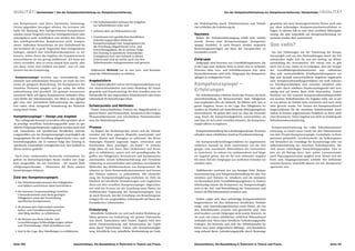 QUALITÄT I Muckenhuber I Von der Kompetenzfeststellung zur Kompetenzorientierung                                                                      Von der Kompetenzfeststellung zur Kompetenzorientierung I Muckenhuber I QUALITÄT


                                                                 •	 Die Teilnehmenden nehmen die Aufgaben
nen Kompetenzen und deren Nachweise) keineswegs                                                                               der Workshopreihe durch Teilnehmerinnen und Teilneh-          gespräche mit einer beratungsversierten Person auch sehr
                                                                    zur Selbstreflexion wahr und
Dritten gegenüber herzeigen würden. Sie vertraten viel-                                                                       mer schließen die Evaluierung ab.                             gut ohne aufwendiges Kompetenznachweisverfahren er-
mehr die Meinung, ihre nachgewiesenen Kompetenzen                •	 nehmen aktiv an Diskussionen teil.                                                                                      folgen. In diesem Fall ist eine eben erwähnte Bildungsbe-
würden einem Vergleich etwa bei Arbeitgeberinnen oder                                                                         Nachweis                                                      ratung, die aber keinesfalls mit Kompetenzberatung ver-
Arbeitgebern nicht standhalten und würden ihre fehlen-           •	 Gemeinsam mit spezifischen beruflichen                     Neben der Teilnahmebestätigung erhält jede teilneh-          wechselt werden darf, ausreichend.
                                                                    Anforderungsprofilen bildet der
den schriftsprachlichen Kompetenzen nicht kompen-                                                                             mende Person eine Kompetenzmappe (Kompetenz-
sieren. Außerdem betrachteten sie den Zeitaufwand für
                                                                    Kompetenzspiegel eine Ausgangsbasis für
                                                                    die Erstellung zielgerichteter Lern- und
                                                                                                                              spiegel, Portfolio). Je nach Wunsch werden zusätzlich         Quo vadis?
das Verfahren als zu groß. Angesichts ihrer dringenderen            Entwicklungspläne, die in weiterer Folge                  Bewerbungsunterlagen auf Basis des Europäischen Le-
Anliegen, nämlich ihre Schriftsprachkompetenz zu ver-               den Einstieg in spezifische Arbeitsfelder                 benslaufes erstellt.                                            Aus den Erfahrungen aus der Umsetzung des Kompe-
bessern, schien ihnen das Ergebnis des Kompetenznach-               ermöglichen bzw. den Verbleib in diesen                                                                                 tenzspiegels und aus den Rückmeldungen durch die Teil-
weisverfahrens als nur gering zielführend. „Ich kann mir            sichern und wird als solche auch von den                  Zielgruppe                                                    nehmenden ergibt sich für uns der Auftrag zur Weiter-
schon vorstellen, dass so etwas einmal Sinn macht, aber             Teilnehmenden wahrgenommen und genutzt.                     Zielgruppe sind Personen aus Grundbildungskursen, die       entwicklung des Instrumentes. Wir wissen nun, es gibt
erst dann, wenn man wirklich was kann“, war z.B. eine                                                                         in der Lage sind, einfache Texte zu lesen und zu verfassen.   noch viel zu tun. Dabei ist zu bedenken, dass die Gruppe
Antwort bei der Evaluierung.                                     Deklariertes Nichtziel war es, den Lern- und Kenntnis-       Personen ohne Lese- und Schreibkenntnisse bzw. ohne           der Grundbildungsteilnehmerinnen und -teilnehmer
                                                                stand der Teilnehmenden zu erheben.                           Deutschkenntnisse sind nicht Zielgruppe des Kompetenz-        über sehr unterschiedliche Schriftsprachkompetenz ver-
  Kompetenzspiegel erschien uns (entwickelnde, trai-                                                                          spiegels in vorliegender Form.                                fügt und deshalb unterschiedliche Angebote angebracht
nierende und teilnehmende Personen) am Ende des Pro-            Angebotsform                                                                                                                sind. Kompetenzfeststellungsverfahren mit stark reduzier-
zesses als geeignete Bezeichnung. Die Kompetenzen der             Das Angebot gliedert sich in vier Gruppenworkshops zu je    Kompetenzspiegel —                                            ter Schriftsprachlichkeit sind entweder inhaltlich redu-
einzelnen Personen spiegeln sich gut wider, die Selbst-         vier Unterrichtseinheiten und einen Workshop für Einzel-                                                                    ziert oder durch erhöhten Einzelcoachinganteil sehr kost-
wahrnehmung wird geschärft. Ein genauer ressourceno-            gespräche und Einzelcoaching, der dem Erstellen eines Ar-     Erfahrungen                                                   spielig und auf breiter Basis nicht finanzierbar. Zudem
rientierter Blick auf eigene Kompetenzen verändert diese        beitsprofils für den angestrebten Arbeitsbereich oder eines    Die Teilnehmenden erfuhren durch den Prozess der Kom-        brachten wir mit unserem Kompetenzfeststellungsverfah-
zum Wohle der Teilnehmenden. Der Blick in den Spiegel           Lebenslaufs für Bewerbungen dient.                            petenzfeststellung ein Bewusstwerden ihrer Fähigkeiten        ren unseren Teilnehmenden ein Angebot nahe, das so per
gibt eine sehr persönliche Wahrnehmung des eigenen                                                                            und empfanden dies als stärkend. Sie fühlten sich, laut ei-   se von diesen im Vorfeld nicht erwünscht und auch nicht
Ichs wider, ohne zwingende Veränderung der Wahrneh-             Schwerpunkte und Methoden                                     genen Angaben, besser in der Lage, ihre Fähigkeiten be-       aktiv gesucht wurde. Der Nutzen des Kompetenzfeststel-
mung durch Dritte.                                               Neben unterschiedlichen Formen der Biografiearbeit er-       sonders im Hinblick auf weiterführende Bildungsangebote       lungsverfahrens für die einzelnen Teilnehmenden stand
                                                                gänzen Einzel- und Partnerarbeit, Austausch in der Gruppe,    einzuschätzen. Sie gaben aber auch an, dass die Unterstüt-    zudem in keinem angemessenen Verhältnis zu ihren zeitli-
Kompetenzspiegel — Design und Angebot                           Plenumsdiskussionen und verschiedene Präsentationsfor-        zung durch die Kompetenzbegleiterin unverzichtbar sei,        chen Ressourcen. Unser Angebot war nicht im Einklang mit
 Das vorliegende Konzept ist insofern offen gestaltet, als es   men das Methodenspektrum.                                     und dass sie sich nicht vorstellen könnten, die Kompetenz-    Teilnehmendenorientierung.
an jeweilige berufliche Anforderungsprofile sowie an spe-                                                                     mappe alleine zu ergänzen.
zifische Zielgruppensegmente angepasst werden kann und          Prozess                                                                                                                      Kompetenzorientierung bei voller Teilnehmendenori-
soll. Gemeinsam mit spezifischen beruflichen Anforde-             Zu Beginn der Workshopreihe setzen sich die Teilneh-         Kompetenzfeststellung bei schreibungewohnten Personen        entierung, so lautet unser Credo aus den Erkenntnissen
rungsprofilen war der Kompetenzspiegel ursprünglich als         menden mit ihrer eigenen Biografie auseinander und            erfordert einen erheblichen Anteil an Einzelunterstützung.    aus dem Projekt Kompetenzspiegel. Lerninhalte zu Kom-
Ausgangsbasis für die Erstellung zielgerichteter Lern- und      lernen Muster und Strategien zu erkennen, die ihrem                                                                         petenzen gebündelt, Lernfortschritte als Teilkompeten-
Entwicklungspläne, die in weiterer Folge den Einstieg in        bisherigen Handeln zugrunde liegen, erforschen und             Ein Kompetenzfeststellungsverfahren im angebotenen           zen formuliert als Grundlage für Kurseinstiege oder zur
spezifische Arbeitsfelder ermöglichen bzw. den Verbleib in      beschreiben ihren jeweiligen „Ist-Stand“. In weiterer         zeitlichen Ausmaß ist nicht ausreichend, um die Ziel-         Selbsteinschätzung der einzelnen Teilnehmenden, das
diesen sichern, gedacht.                                        Folge üben sie sich darin, über Denkmuster und Strate-        gruppe zum autonomen Weiterführen des Instruments             sind unsere zukünftigen Entwicklungsprojekte. Dies se-
                                                                gien zu reflektieren, setzen sich mit grundlegenden Be-       zu motivieren. Es müsste ein umfassenderes und länge-         hen wir als Beitrag dazu, dass neben Lernautonomie
 Nach einer umfassenden Recherche vorhandener An-               griffen wie Fähigkeiten, Kenntnissen und Kompetenzen          res Angebot geben, das als für sich stehendes Angebot         auch Planungsautonomie möglich wird. Womit sich der
gebote im deutschsprachigen Raum wurden vier Ange-              auseinander, lernen Selbsteinschätzung und Fremdein-          für einen Teil der Zielgruppe aus zeitlichen Gründen un-      Kreis zum Eingangsstatement schließt: Wir definieren
bote ausgewählt, die mit einzelnen – für unsere Ziele           schätzung zu unterscheiden und erproben verschiedene          attraktiv wäre.                                               unseren Kontext, innerhalb dessen wir mit „Kompetenz“
erfolgversprechenden – Elementen die Basis unserer              Methoden des Sichtbarmachens von Kompetenzen. Sie                                                                           operieren, neu.
Entwicklungen bildeten.                                         arbeiten an ihren Kommunikationsmustern und lernen,             Zielführender erscheint uns aus heutiger Sicht, Kompe-
                                                                ihre Stärken anderen zu präsentieren. Mit Unterstüt-          tenzorientierung und Kompetenzfeststellung bei den Trai-
Ziele des Kompetenzspiegels                                     zung der Kompetenzbegleitung erarbeiten sie Ziele im          nerinnen und Trainern zu verankern und als immanen-
 •	 Die Teilnehmenden kennen ihre Fähigkeiten                   Hinblick auf berufliche Veränderungen und vergleichen         ten Bestandteil jedes Grundbildungsangebotes zu fordern.
    und Stärken und können diese beschreiben.                   diese mit dem erstellten Kompetenzspiegel. Abgeschlos-        Gleichzeitig müsste die Kompetenz zur Kompetenzbeglei-
                                                                sen wird der Prozess mit der Erstellung eines Planes zur      terin in der Aus- und Weiterbildung der Trainerinnen und
 •	 Sie erkennen Zusammenhänge zwischen                         zielführenden Ergänzung des Kompetenzspiegels bzw.            Trainer als Pflichtbestandteil verankert sein.
    Lebenssituationen und darin gezeigter                       (je nach Wunsch) mit der Erstellung von Bewerbungsun-
    Fähigkeiten sowie der Entwicklung                           terlagen für ein ausgewähltes Arbeitsprofil auf Basis des       Zudem zeigte sich, dass aufwendige Kompetenzfeststel-
    spezifischer Kompetenzen.
                                                                Europäischen Lebenslaufes.                                    lungsverfahren bei klar definierten beruflichen Verände-
 •	 Sie kennen den Unterschied zwischen                                                                                       rungs- oder Entwicklungswünschen mehr bieten, als von
    Selbst- und Fremdbeurteilung und                            Evaluierung                                                   den Teilnehmenden erwartet und gewünscht wird. Dies
    sind fähig darüber zu reflektieren.                           Mündliche Feedbacks vor und nach jedem Workshop ge-         wird insofern von der Zielgruppe nicht positiv bewertet, da
                                                                hören genauso zur Evaluierung wie genaue Dokumenta-           sie auch mit einem erheblichen zeitlichen Mehraufwand
 •	 Sie können aus ihren Arbeits- und
                                                                tion durch Trainerinnen oder Trainer. Ergänzt wird dies       verknüpft sind. Wenn klare berufliche Anforderungsprofile
    Lernerfahrungen Schlussfolgerungen ziehen
                                                                durch Zusammenfassung und Interpretation der Ergeb-           vorliegen, die Wünsche und Ziele der Teilnehmenden be-
    und (Entwicklungs-)Ziele formulieren und
                                                                nisse durch Trainerinnen, Trainer oder Kompetenzbeglei-       kannt sind, kann zielgerichtete Bildungs- und Berufsbera-
 •	 sind in der Lage, ihre Handlungen zu reflektieren.          tung. Schriftliche bzw. mündliche Rückmeldung am Ende         tung anhand dieser Anforderungsprofile durch Beratungs-



Seite 150                                         Zwischenbilanz. Die Basisbildung in Österreich in Theorie und Praxis.       Zwischenbilanz. Die Basisbildung in Österreich in Theorie und Praxis.                                        Seite 151
 