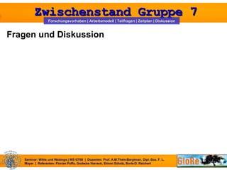Fragen und Diskussion 