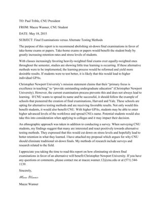 Cnu Final Exam Schedule Spring 2022 Z Writing For The Professions Pdf 1