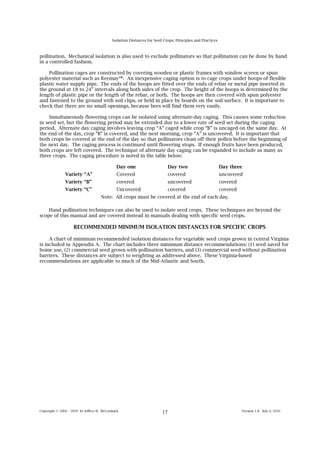 Organic Seed Production Manual for Seed Growers | PDF