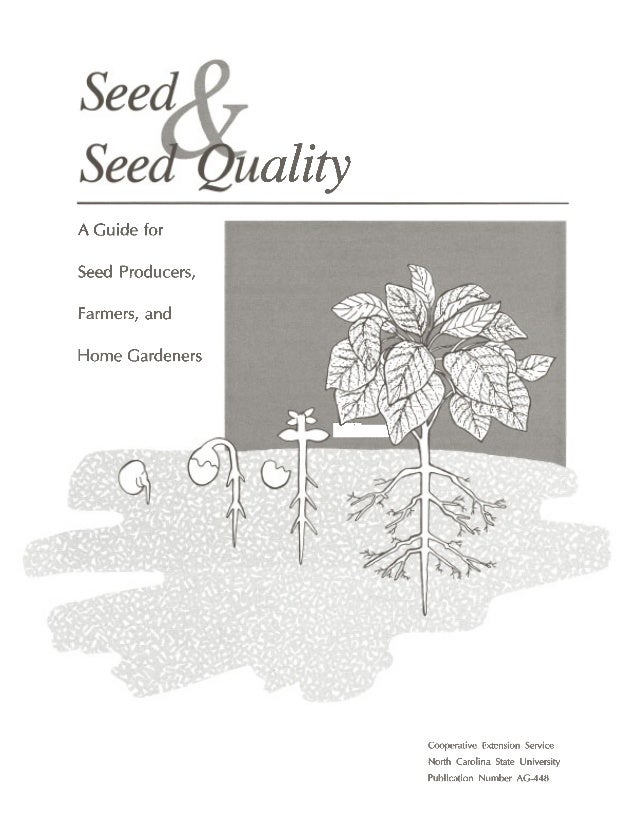 Seed Seed Quality A Guide For Seed Producers Farmers And Home Ga Seed Seed Quality A Guide For Seed Producers Farmers And Home Ga