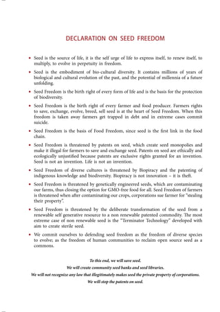 Seed Freedom ~ navdanya