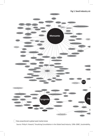 Source: Philip H. Howard, ‘Visualizing Consolidation in the Global Seed Industry: 1996–2008’, Sustainability, 1, pp. Fig 1: Seed industry structure,  