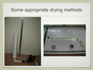 Some appropriate drying methods  