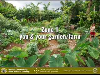 Zone 1 
you & your garden/farm 
Kaua`i Community Kaua‘i Community College 
Seed Bank & Library 
 