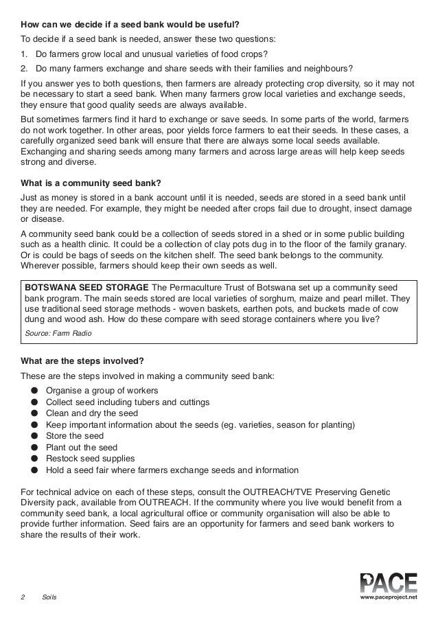 Setting Up A Community Seed Bank