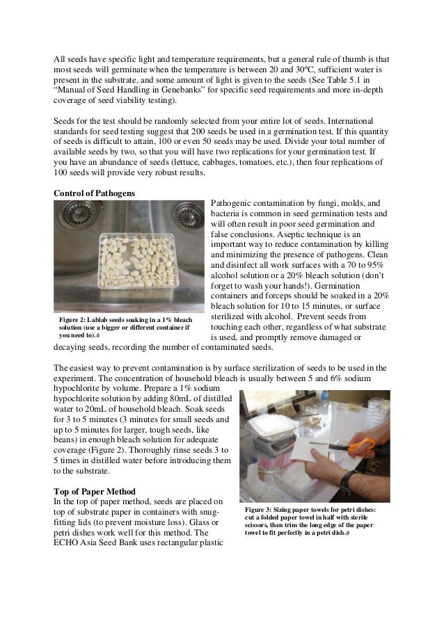 Testing Seed Viability Using Simple Germination Tests