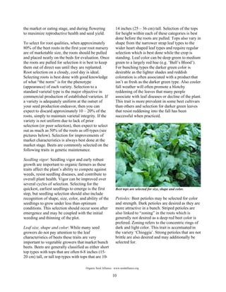 The Principles and Practices of Organic Beet Seed Production in the ...