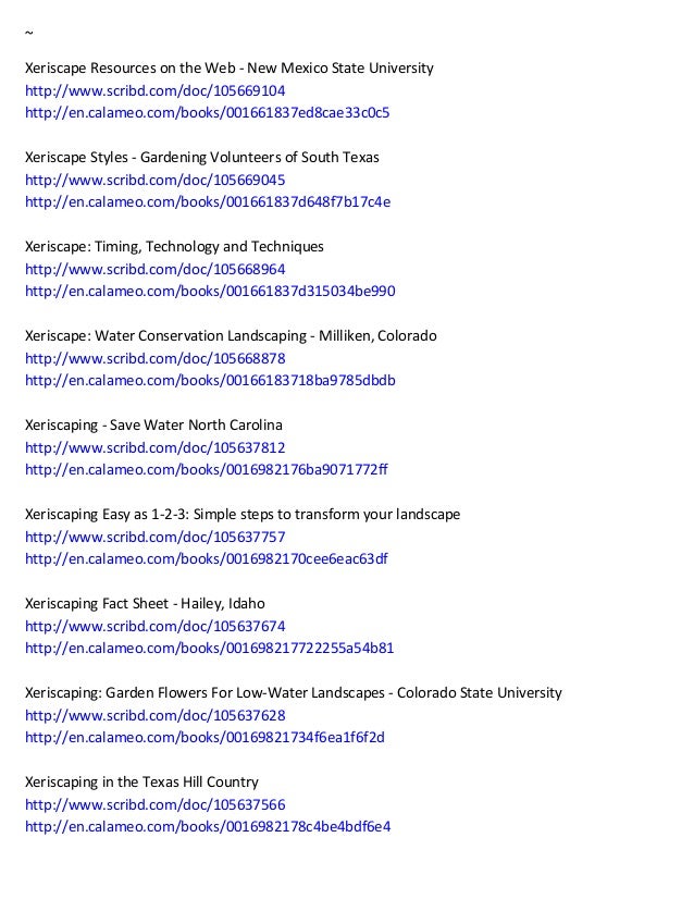 Free Xeriscape Gardening Manuals Books Resources Much More - 