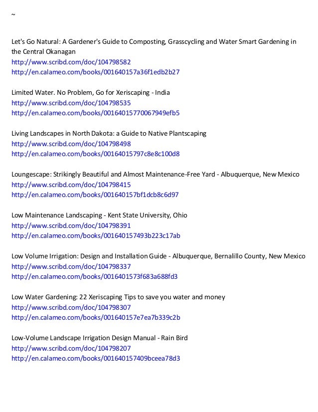 Free Xeriscape Gardening Manuals Books Resources Much More - 