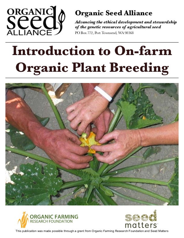 Introduction to OnFarm Organic Plant Breeding