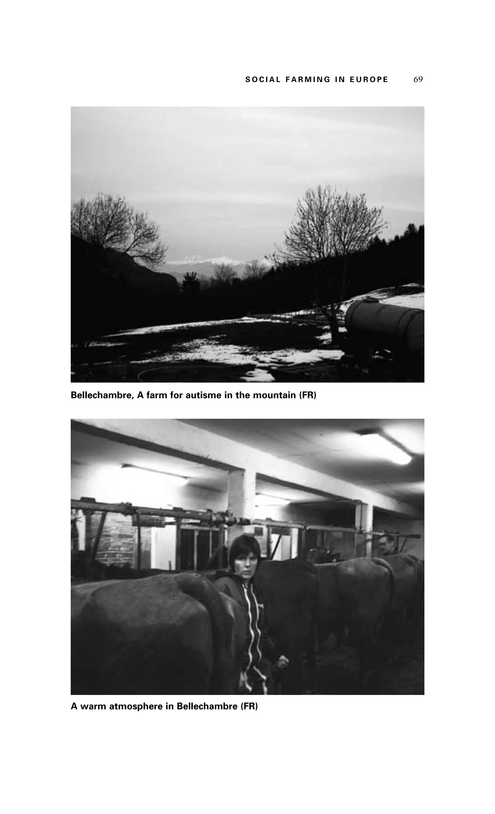S oaci l afr mi n g i n E u r oep 69 
Bellechambre, A farm for autisme in the mountain (FR) 
A warm atmosphere in Bellechambre (FR) 
 