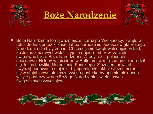 Zwyczaje i tradycje bożonarodzeniowe