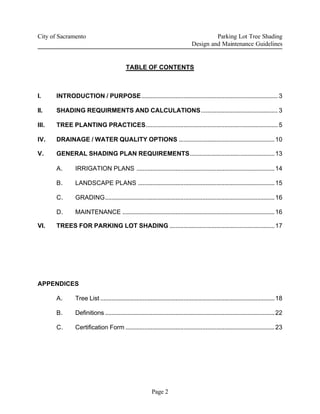 Parking Lot Tree Shading Design and Maintenance Guidelines | PDF