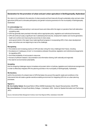 Action Planning for Sustainable Urban Agriculture Development | PDF