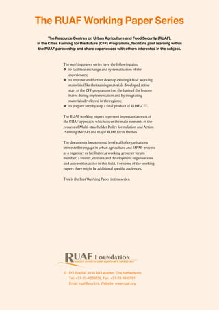Action Planning for Sustainable Urban Agriculture Development | PDF