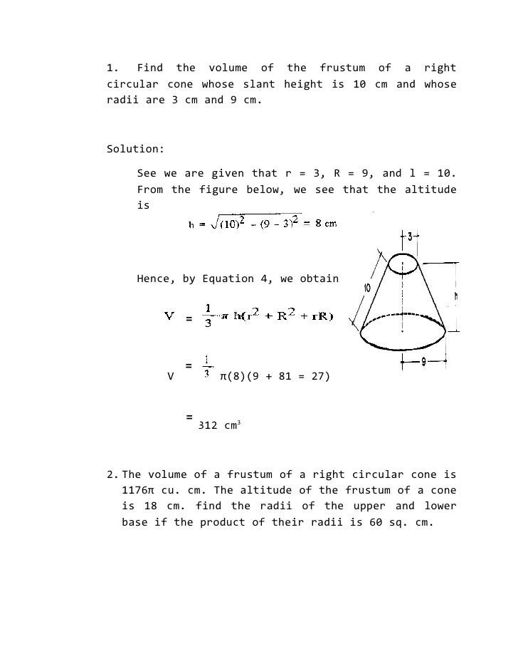 Essays On Science And Technology Research Essay Papers also Fifth Business Essays Solid Mensuration Solids With Volume Equals Mean Bh Advanced English Essays