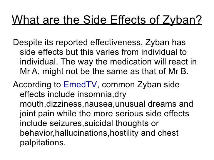 Zyban Side Effects Tinnitus