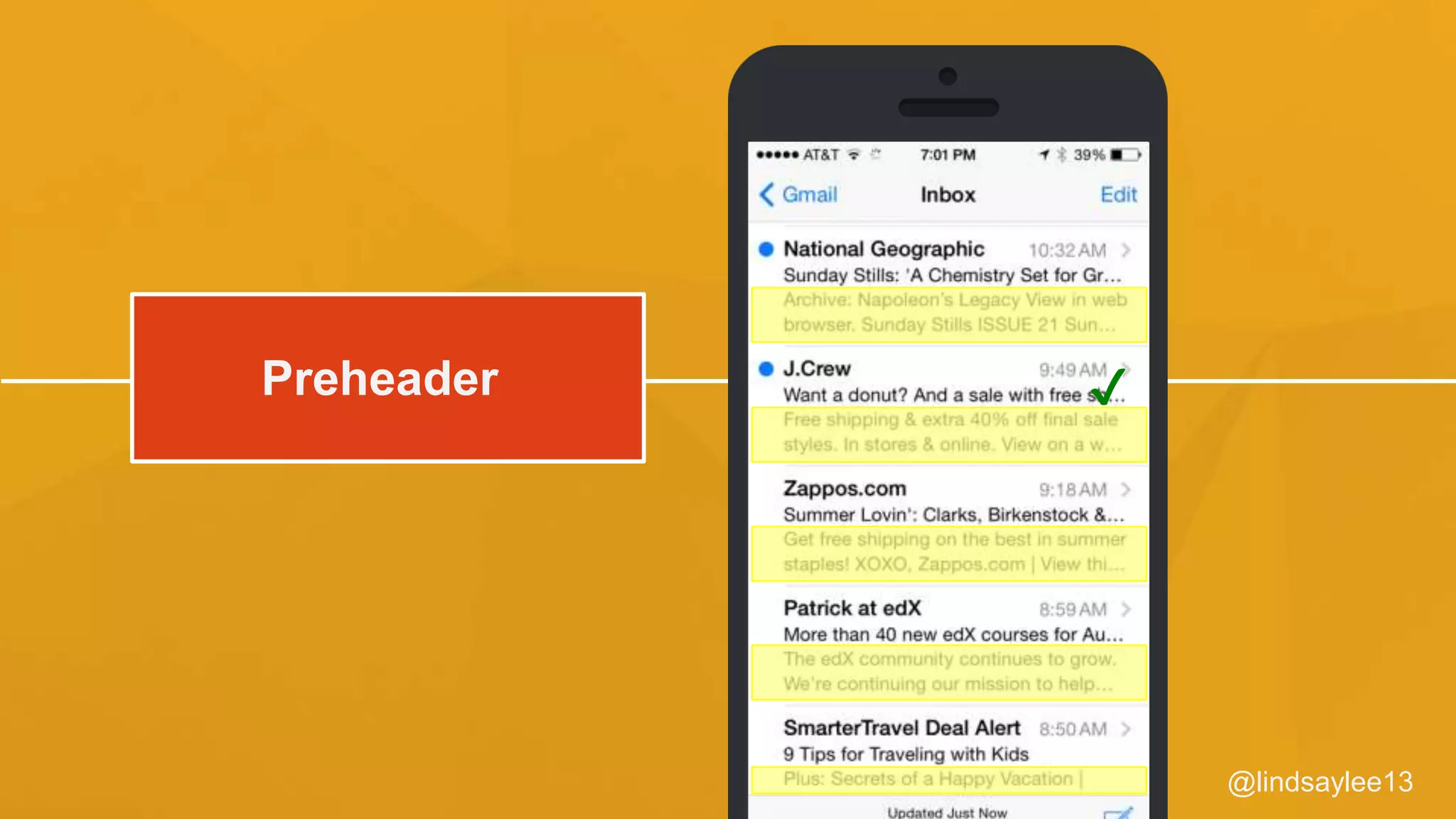 @lindsaylee13
Preheader ✔
 
