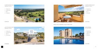 67
LAS COLINAS GOLF
ORIHUELA COSTA
□□ 4 bedrooms
□□ 3,5 bathrooms
□□ 400 m2
□□ ¤ 2.075.000
SP-NB-693
CAMPOAMOR GOLF
ORIHUELA COSTA
□□ 2 bedrooms
□□ 2 bathrooms
□□ 96 m2
□□ ¤ 225.000
CA-AP-231
CAMPOAMOR GOLF
ORIHUELA COSTA
□□ 2 bedrooms
□□ 1 bathrooms
□□ 84 m2
□□ ¤ 133.000
CA-AP-234
SAN MIGUEL
DE SALINAS
□□ 2 bedrooms
□□ 1 bathrooms
□□ 63,84 m2
□□ ¤ 84.500
CA-AP-287
More info at WWW.Z-YACHTING.COM
 