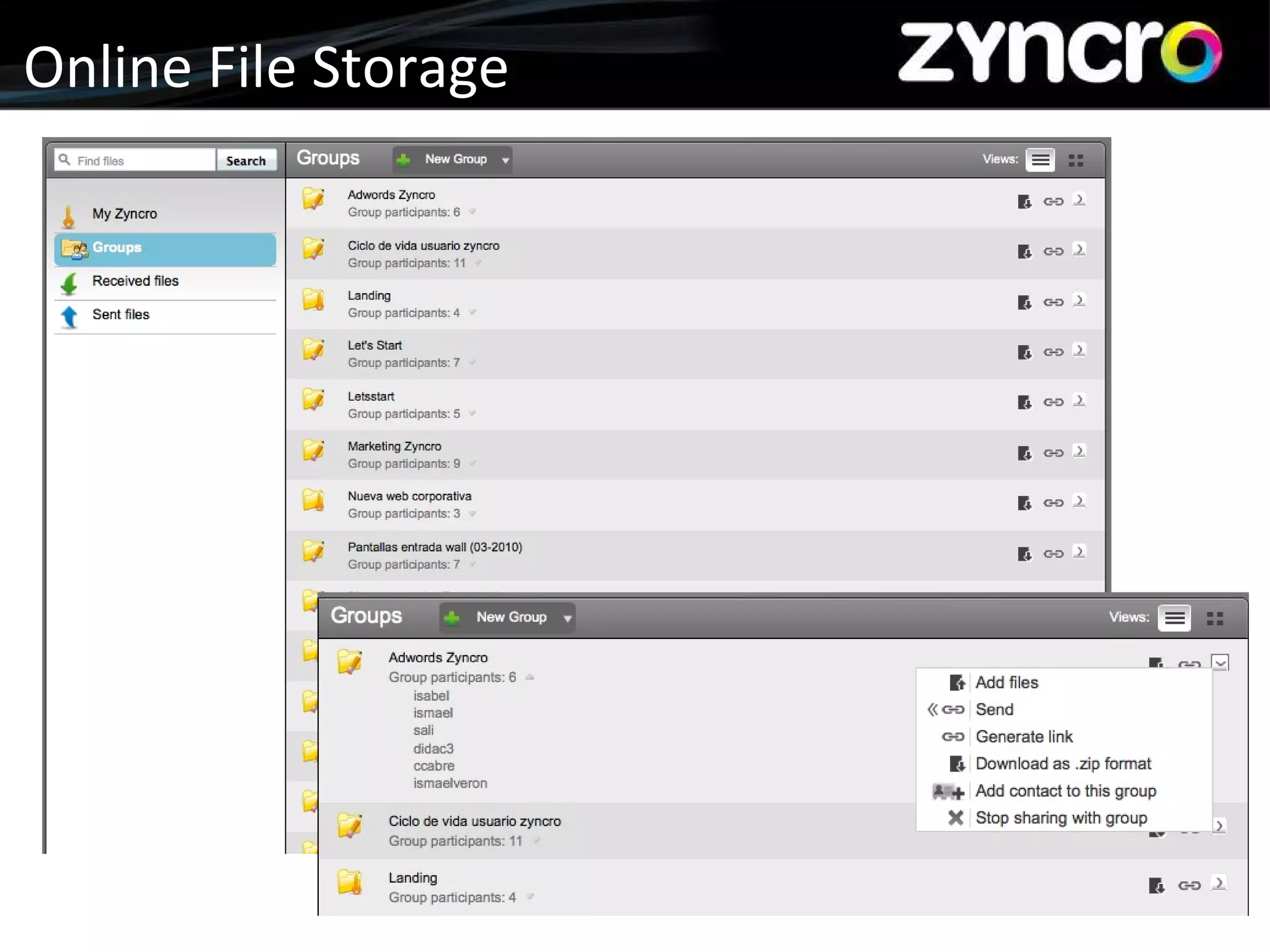Company Presentation Online File Storage 