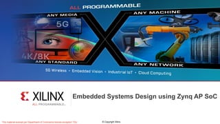 Embedded Systems Design using Zynq AP SoC | PPTX