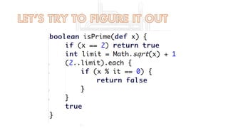 The groovy puzzlers (as Presented at Gr8Conf US 2014)