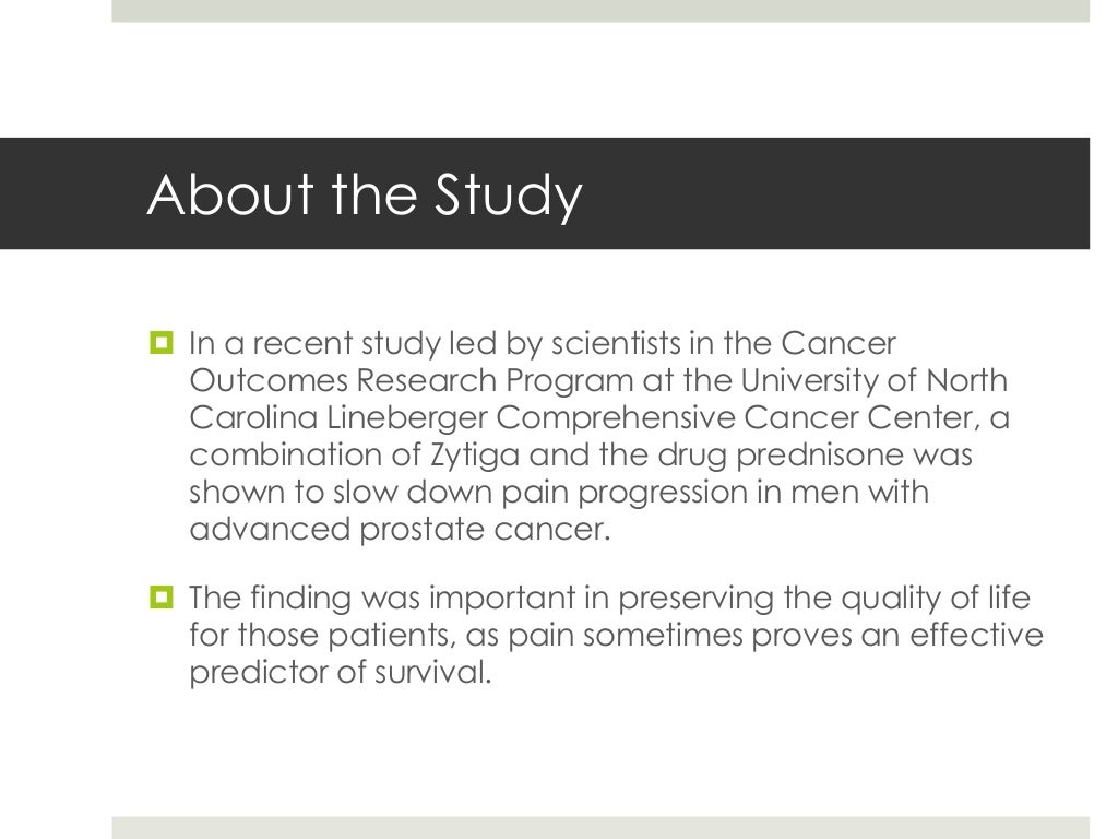 Zytiga Shown to Reduce Pain in Combination Therapy