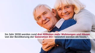 www.FutureManagementGroup.com 14
Im Jahr 2030 werden rund drei Millionen mehr Wohnungen und Häuser
von der Bevölkerung der Generation 65+ bewohnt werden als heute.22
Living 2025: Always @ Home?
 
