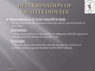 changes in edible oil quality | PPTX