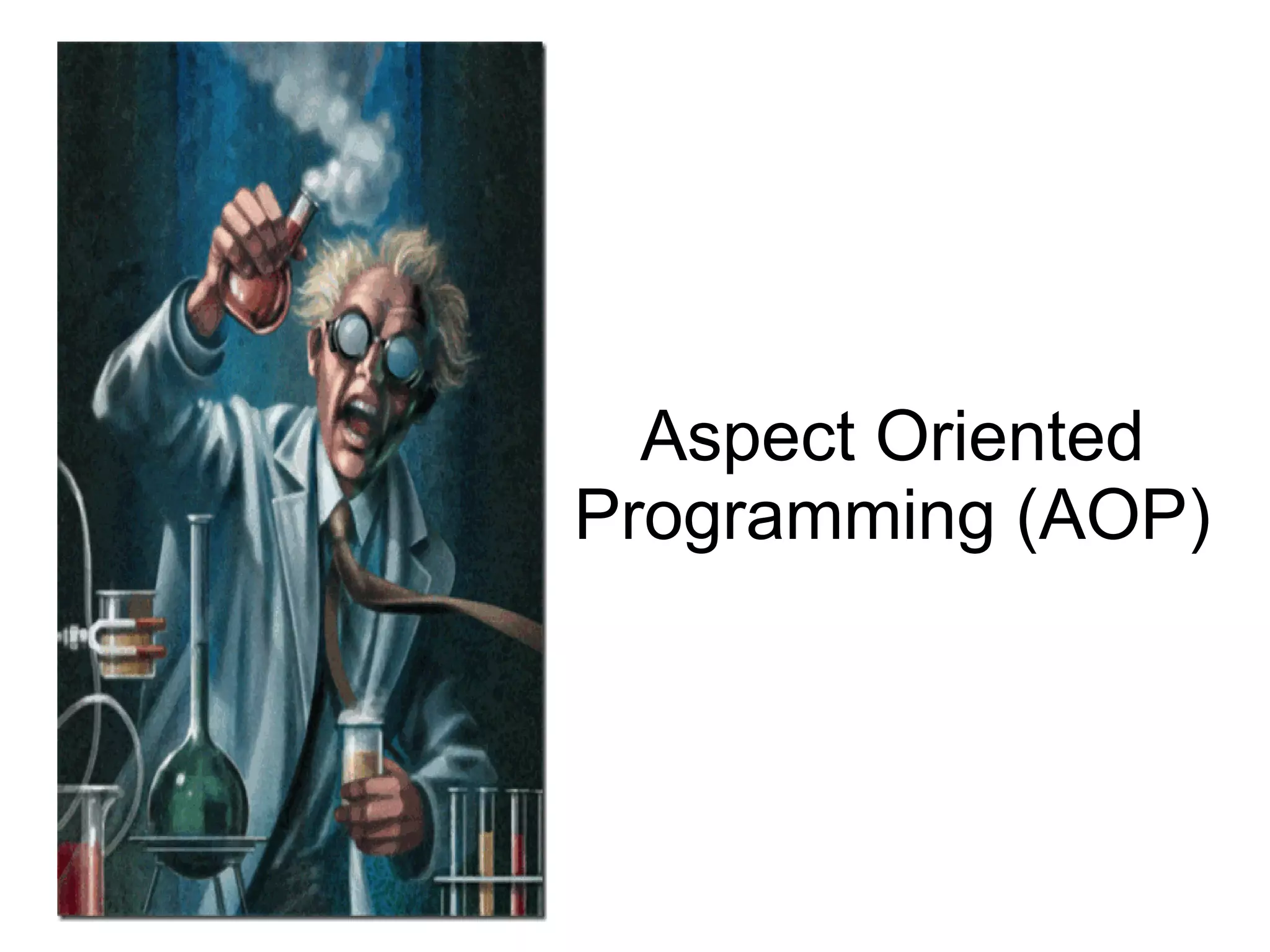 Aspect Oriented 
Programming (AOP) 
 