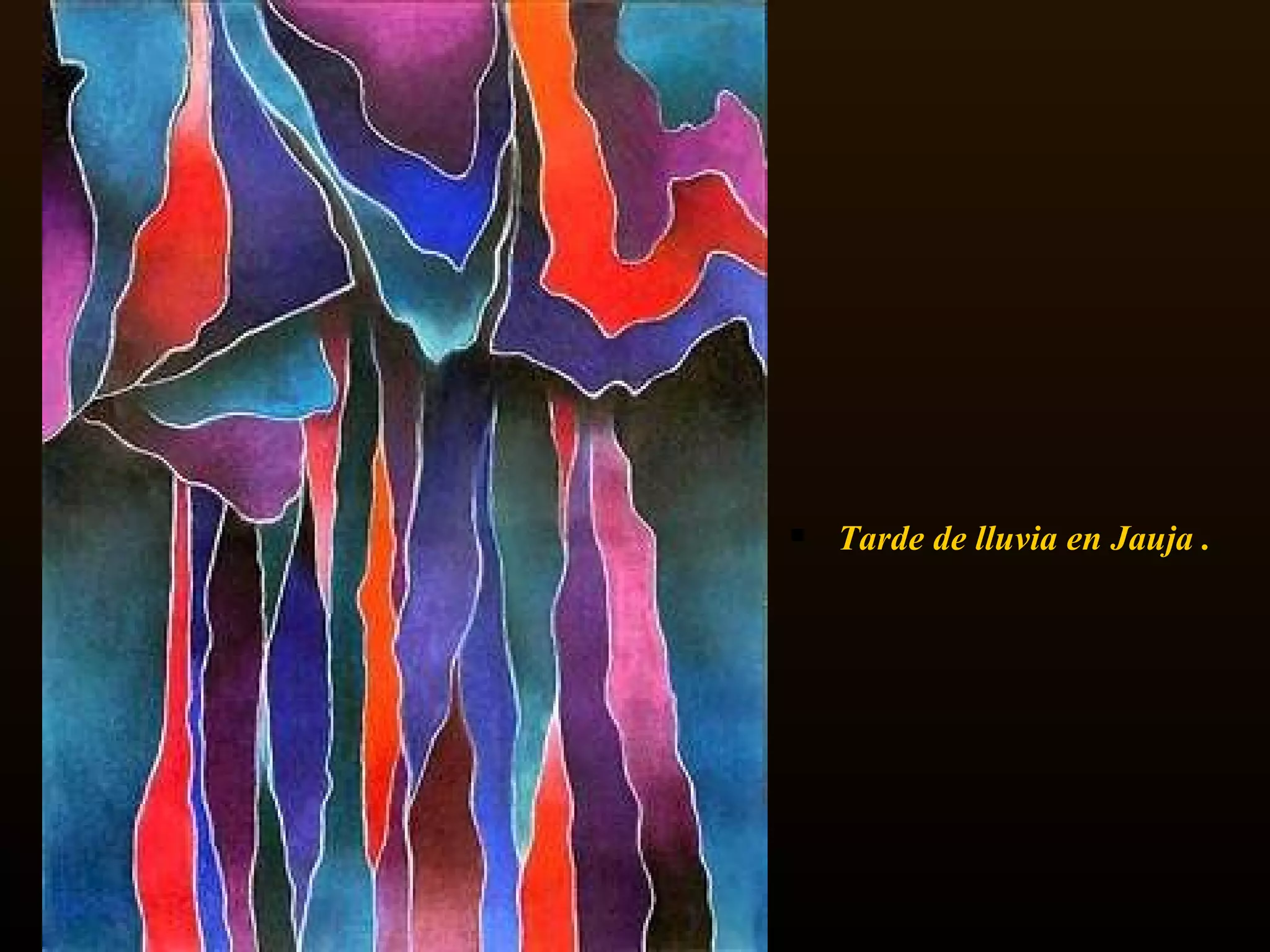 Tarde de lluvia en Jauja .   