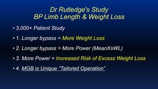 Dr Rutledge, Mini-Gastric Bypass & Bilio-Pancreatic Limb Length, | PPTX