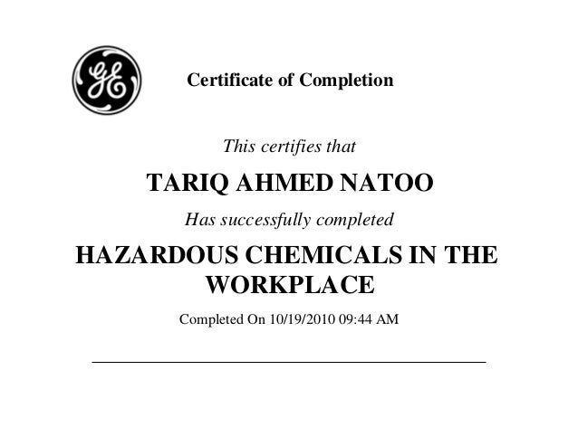 Hazardous Chemicals In Workplace