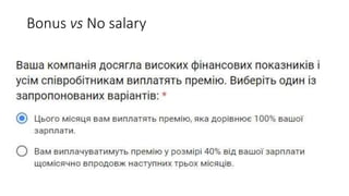 Bonus vs No salary
 
