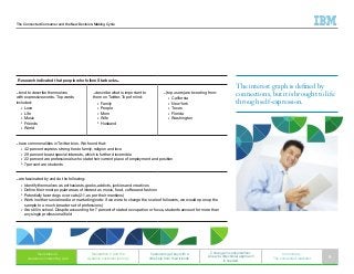 The Connected Consumer and the New Decision-Making Cycle
Research indicated that people who follow Starbucks...
...tend to describe themselves
with expressive words. Top words
included:
•	 	Love
•	 	Life
•	 	Music
•	 	Friends
•	 	World
...describe what is important to
them on Twitter. Top of mind:
•	 	Family
•	 	People
•	 	Mom
•	 	Wife
•	 	Husband
...(top users) are tweeting from:
•	 	California
•	 	New York
•	 	Texas
•	 	Florida
•	 	Washington
...have commonalities in Twitter bios. We found that:
•	 	42 percent express strong ties to family, religion and love
•	 	29 percent boast special interests, which is further discernible
•	 	22 percent are professionals who state their current place of employment and position
•	 	7 percent are students
...are fascinated by and do the following:
•	 Identify themselves as enthusiasts, geeks, addicts, junkies and creatives
•	 	Define their most popular areas of interest as music, food, coffee and fashion
•	 	Potentially favor dogs over cats (2:1, as per their mentions)
•	 	Work in either social media or marketing (note: if we were to change the scale of followers, we would open up the
sample to a much broader set of professions)
•	 	Are still in school. Despite accounting for 7 percent of stated occupation or focus, students account for more than
any single professional field
The interest graph is defined by
connections, but it is brought to life
through self-expression.
Generation C
weaves an interesting web
Generation C and the
dynamic customer journey
Customers get buy with a
little help from their friends
C change in consumerism:
A new bi-directional approach
is needed
In summary:
The connected marketer 6
 